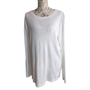 Eddie Bauer Women's White Long Sleeve Crew Neck Tee Size X-Large